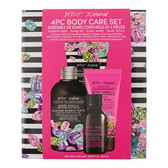 Betsey Johnson Other - Betsey Johnson 4-Piece Body Care Set in Berry Vanilla Scent